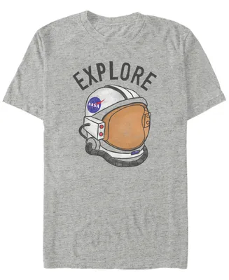 Fifth Sun Nasa Men's Explore Retro Helmet Logo Short Sleeve T- shirt