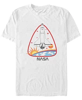 Fifth Sun Nasa Men's Rocket Ship Badge Short Sleeve T- shirt