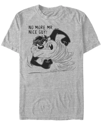 Fifth Sun Looney Tunes Men's Tasmanian Devil Taz No More Mr. Nice Guy Short Sleeve T-Shirt