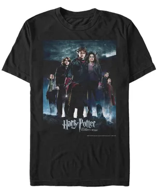 Fifth Sun Harry Potter Men's Goblet of Fire Group Poster Short Sleeve T-Shirt