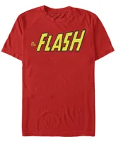 Fifth Sun Dc Men's The Flash Text Logo Short Sleeve T-Shirt
