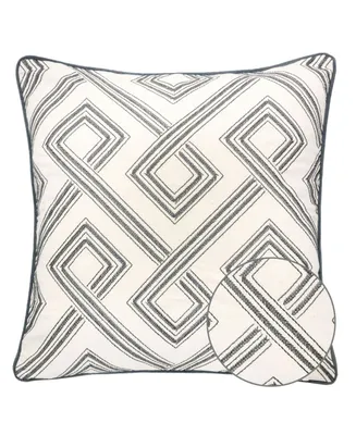 Homey Cozy Camila Embroidery Square Decorative Throw Pillow