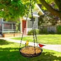 Sorbus Hanging Tray Metal Bird Feeder