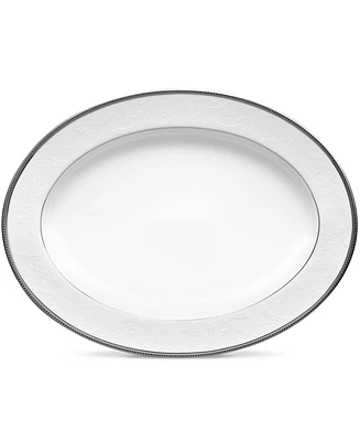 Noritake Regina Platinum Oval Platter, 16"