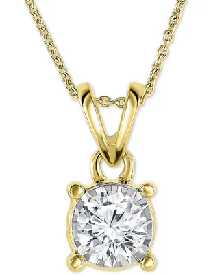TruMiracle Diamond 18" Pendant Necklace (1/2 ct. t.w.) 14k White, Yellow, or Rose Gold