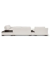 Closeout! Darrium 5-Pc. Leather Chaise Sectional with Corner Table & Console, Created for Macy's