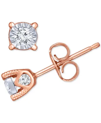 TruMiracle Diamond Stud Earrings (3/8 ct. t.w.) 14k White, Yellow, or Rose Gold