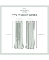 Exclusive Home Delano Heavyweight Textured Indoor/Outdoor Grommet Top Curtain Panel Pair