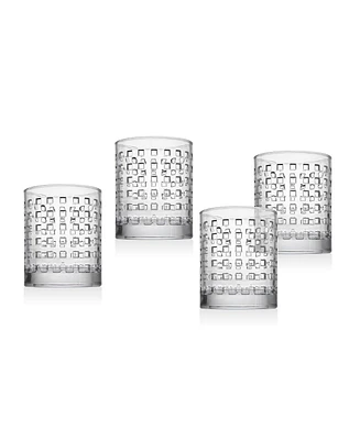 Godinger West Street Double Old-Fashioned Glasses, Set of 4