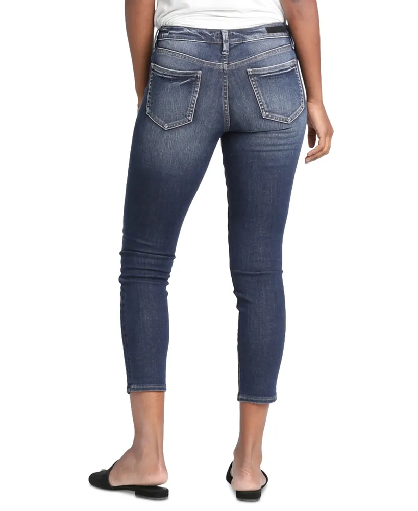 Silver Jeans Co. Banning Skinny Faded Mid Rise Crop Jeans