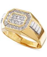 Men's Diamond Rectangle Ring in 14k Gold (1/2 ct. t.w.)