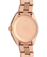 Tissot Women's Swiss Pr 100 Sport Chic T-Classic Diamond (1/20 ct. t.w.) Rose Gold-Tone Stainless Steel Bracelet Watch 36mm