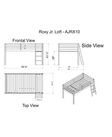 Alaterre Furniture Twin Roxy Junior Loft Tent