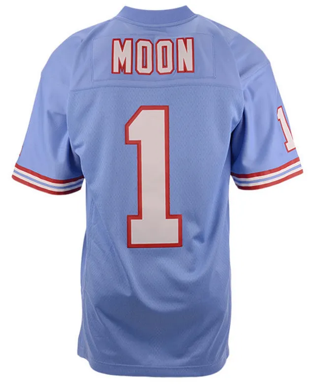 Mitchell & Ness Men's Warren Moon Light Blue Houston Oilers Legacy Replica Jersey