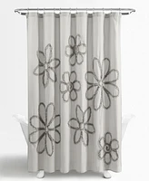 Lush Decor Ruffle Flower Shower Curtain, 72" x