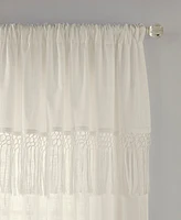 Calypso 52" x 84" Macrame Tassel Semi-Sheer Curtain Panel