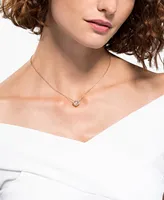Swarovski Rose Gold-Tone Crystal Flower Pendant Necklace, 14-7/8" + 2" extender