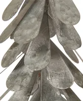 Glitzhome Galvanized Metal Christmas Table Tree Decor Set of 2