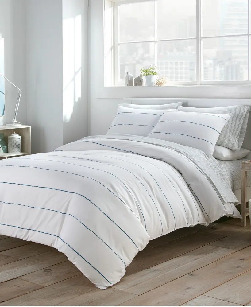 City Scene Zander Comforter Set Full/Queen White