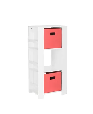 RiverRidge Home Book Nook Collection Kids Cubby Storage Tower with Bookshelves
