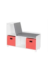 RiverRidge Home Book Nook Collection Kids Storage Bench with Cubbies