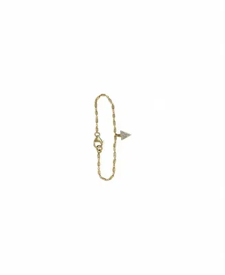 Roberta Sher Designs 14k Gold Filled Single Strand Bracelet with Pave Triangle Charm