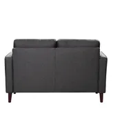 Lillith Modern Loveseat With Upholstered Fabric and Wooden Frame