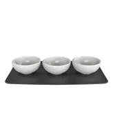 Villeroy and Boch New Moon 4-Piece Dip Bowl & Tray Set