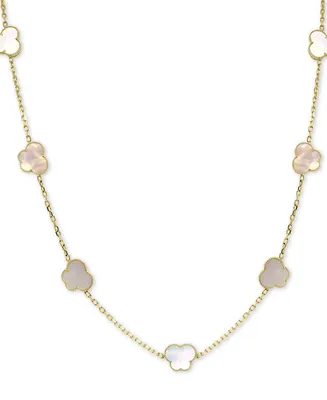 Effy Mother-of-Pearl Butterfly 36" Statement Necklace in 18k Gold-Plated Sterling Silver
