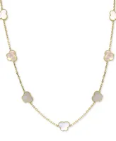 Effy Mother-of-Pearl Butterfly 36" Statement Necklace in 18k Gold-Plated Sterling Silver