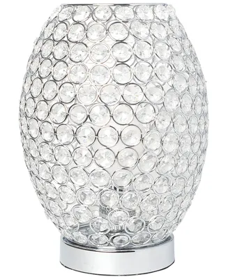 Elegant Designs Elipse Crystal Decorative Curved Accent Uplight Table Lamp