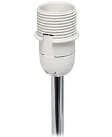 Simple Designs Chrome Mini Basic Table Lamp with Fabric Shade