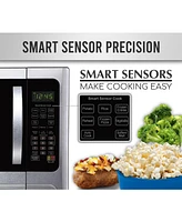 Farberware Professional FMO12AHTBKE 1.2 Cu. Ft. 1100-Watt Microwave Oven with Sensor Cooking, Stainless Steel/Black Body Wrap