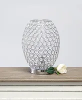 Elegant Designs Elipse Crystal Decorative Curved Accent Uplight Table Lamp