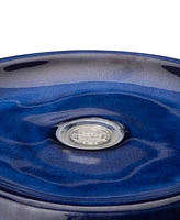 Glitzhome Cobalt Outdoor Fountain with Pump and Led Light