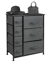 Sorbus Dresser with 7 Drawers - Storage Chest Organizer Steel Frame, Wood Top, Handles