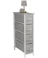 Sorbus Narrow Dresser Tower with 4 Drawers
