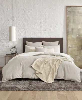 Closeout Kenneth Cole New York Lawrence Beige Duvet Cover Set