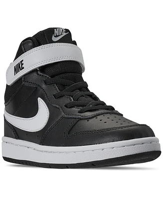 Nike Little Boys Court Borough Mid 2 Stay-Put Closure Casual Sneakers from Finish Line