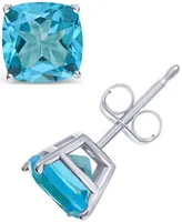 Swiss Blue Topaz (3-5/8 ct. t.w.) Stud Earrings in Sterling Silver