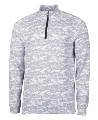 Cutter & Buck Men's Traverse Camo Print Half Zip T-Shirt