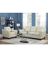 Jaira Tufted Leather Club Chair