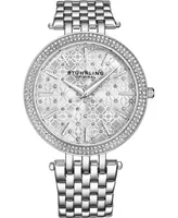 Stuhrling Women's Silver Tone Stainless Steel Bracelet Watch 39mm
