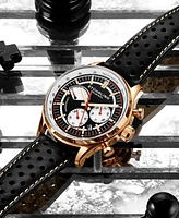 Stuhrling Men's Brown Leather Strap Watch 42mm