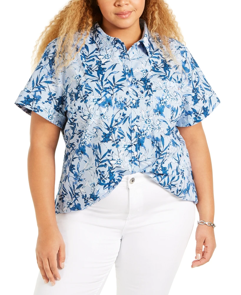 Tommy Hilfiger Plus Size Camp Shirt