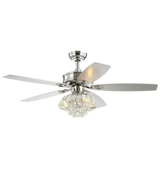 Kate 48" 3-Light Glam Crystal Drum Led Ceiling Fan with Remote