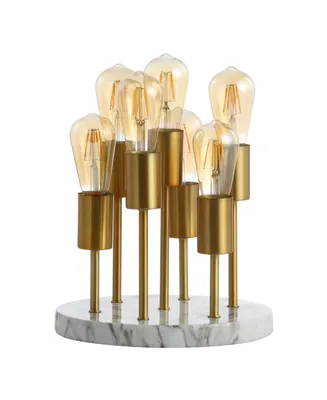 Pleiades 13.5" Modern, Resin Led Accent Lamp - Brass Gold