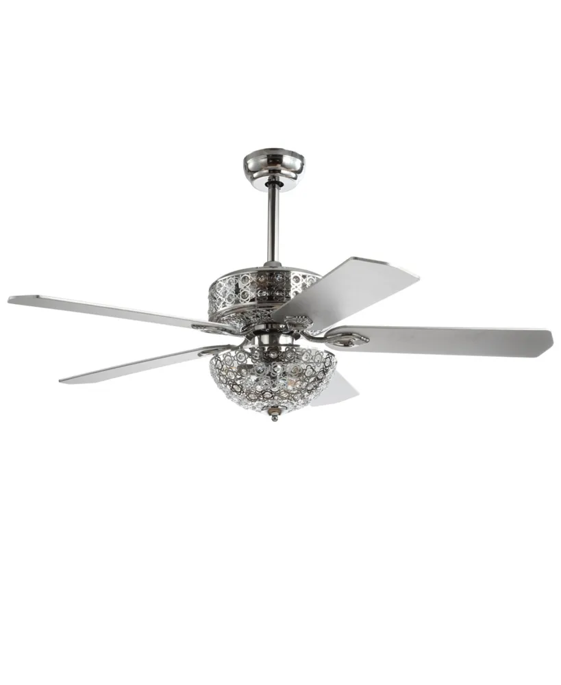 Zara 52" Filigree 6-Light, Wood Led Ceiling Fan