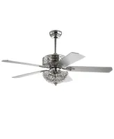 Zara 52" Filigree 6-Light, Wood Led Ceiling Fan