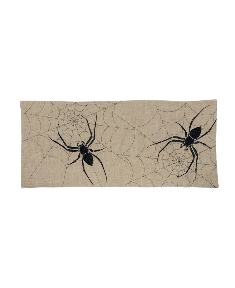 Manor Luxe Halloween Creepy Spiders Double Layer Table Runner